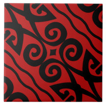 Elegant modern patroon zwart-wit en rood