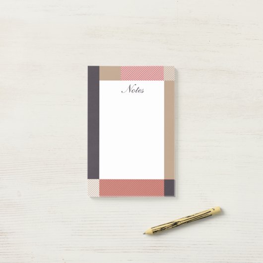 Elegant Modern Patroonnotities Post-it® Notes (Op bureau)