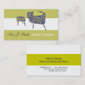 Elegant modern patroontroonontwerp voor een groen  visitekaartje (Voorkant / Achterkant)