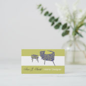 Elegant modern patroontroonontwerp voor een groen  visitekaartje (Staand voorkant)