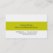 Elegant modern patroontroonontwerp voor een groen  visitekaartje (Achterkant)