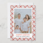 Elegant Modern Pattern Happy Easter Photo Feestdagenkaart (Voorkant)