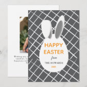 Elegant Modern Patterns Happy Easter Photo Feestdagenkaart (Voorkant / Achterkant)