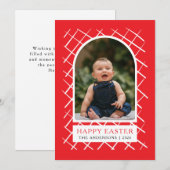 Elegant Modern Patterns Happy Easter Photo Feestdagenkaart (Voorkant / Achterkant)