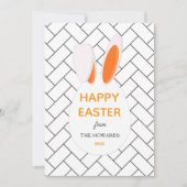 Elegant Modern Patterns Happy Easter Photo Feestdagenkaart (Voorkant)