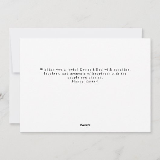 Elegant Modern Patterns Happy Easter Photo Feestdagenkaart (Achterkant)