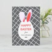 Elegant Modern Patterns Happy Easter Photo Feestdagenkaart (Staand voorkant)