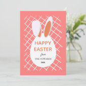 Elegant Modern Patterns Happy Easter Photo Feestdagenkaart (Staand voorkant)