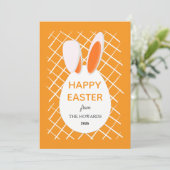 Elegant Modern Patterns Happy Easter Photo Feestdagenkaart (Staand voorkant)