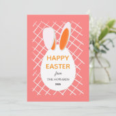 Elegant Modern Patterns Happy Easter Photo Feestdagenkaart (Staand voorkant)