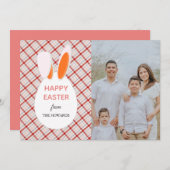 Elegant Modern Patterns Happy Easter Photo Feestdagenkaart (Voorkant / Achterkant)