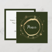 Elegant modern Peace Gold Star Holiday-kaart Feestdagenkaart (Voorkant / Achterkant)