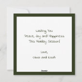 Elegant modern Peace Gold Star Holiday-kaart Feestdagenkaart (Achterkant)