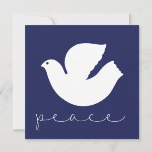 Elegant Modern Peace Holiday Card Feestdagenkaart