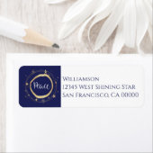 Elegant modern Peace Star-etiket Etiket (Insitu)