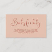 Elegant & Modern Peach Boek aanvraag kaart (Voorkant)