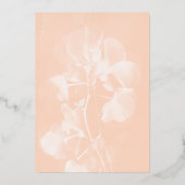 Elegant Modern Peach Pastel Vrijgezellenfeest Gold Folie Uitnodiging (Achterkant)