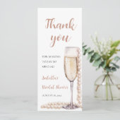 Elegant Modern Pearls en Prosecco Vrijgezellenfees Menu (Staand voorkant)