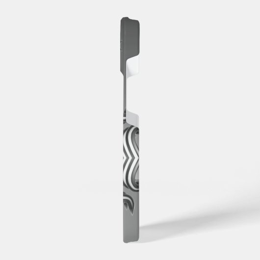 Elegant Modern Peking Heart Monogram iPhone 14 Ca Hoesje (Linkerkant)