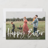 Elegant modern penseelscript voor geblazen paasfot feestdagenkaart (Voorkant)