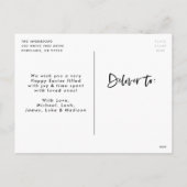 Elegant modern penseelscript voor geblazen paasfot feestdagenkaart (Achterkant)