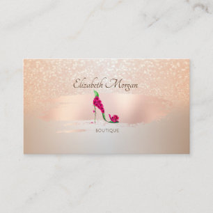 Elegant Modern, penseelstreek, Floral hoge niveaus Visitekaartje