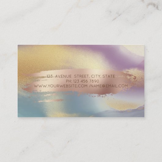 Elegant Modern, penseelstreek, kleurrijk Visitekaartje (Achterkant)