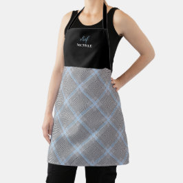 Elegant modern persoonlijk blauwe tartan schort