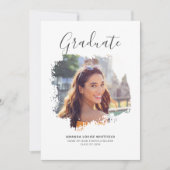 Elegant Modern Photo Afstuderen 2025 Party Kaart (Voorkant)