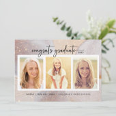 Elegant Modern Photo Afstuderen Aankondiging (Staand voorkant)