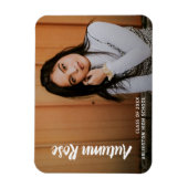 Elegant Modern Photo Afstuderen Magneet (Verticaal)