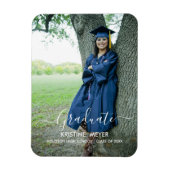 Elegant Modern Photo Afstuderen Magneet (Verticaal)