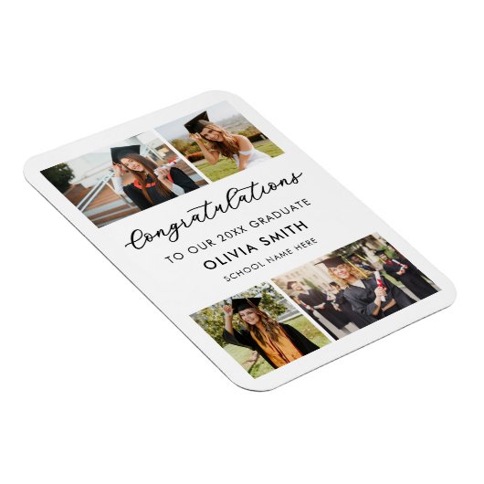 Elegant Modern Photo Afstuderen Magneet (Rechterzijde)