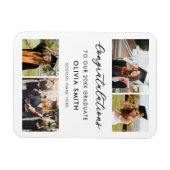 Elegant Modern Photo Afstuderen Magneet (Horizontaal)