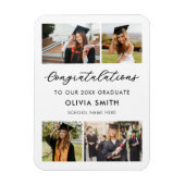 Elegant Modern Photo Afstuderen Magneet (Verticaal)