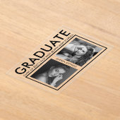Elegant Modern Photo Graduation Announcement Acryl Uitnodigingen (Laagn)