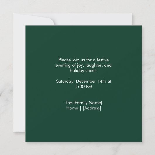 Elegant Modern Photo Holiday Invitation | Merry  Kaart (Achterkant)