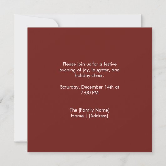 Elegant Modern Photo Holiday Invitation | Merry  Kaart (Achterkant)
