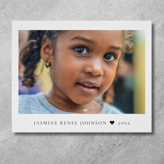 Elegant Modern Photo Name Perfect Poster