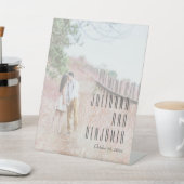 Elegant Modern Photo Overlay Custom Wedding Reclamebord Met Voetstuk (Insitu)