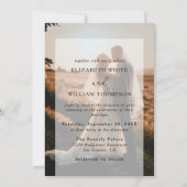 Elegant Modern Photo Overlay Wedding Kaart (Voorkant)
