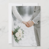 Elegant Modern Photo Overlay Wedding Kaart (Achterkant)