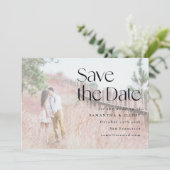 Elegant Modern Photo Overlay Wedding Save The Date (Staand voorkant)
