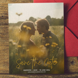 Elegant Modern Photo Save the Date Kaart