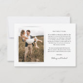 Elegant Modern Photo Wedding Bedankkaart (Achterkant)