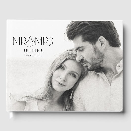 Elegant Modern Photo Wedding Gastenboek (Voorkant)