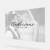 Elegant Modern Photo Wedding Guest Signing Board Acryl Bord (Hoek)