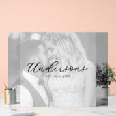 Elegant Modern Photo Wedding Guest Signing Board Acryl Bord (Huwelijk)