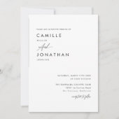Elegant Modern Photo Wedding Invitation Kaart (Voorkant)