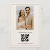 Elegant Modern Photo Wedding Kaart (Achterkant)